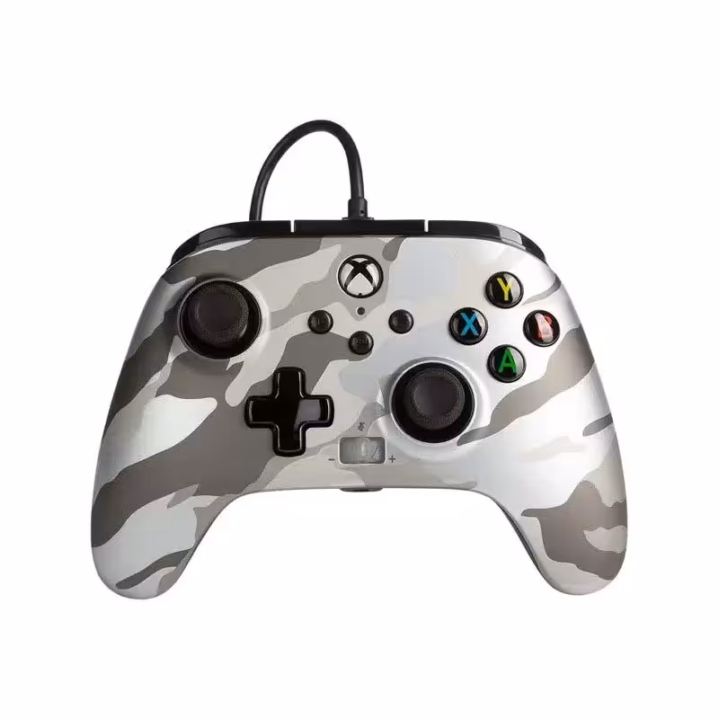 خرید گیم پد ایکس باکس PowerA Enhanced Wired Controller for XBOX Series X|S - METALLIC WHITE CAMO با بهترین قیمت