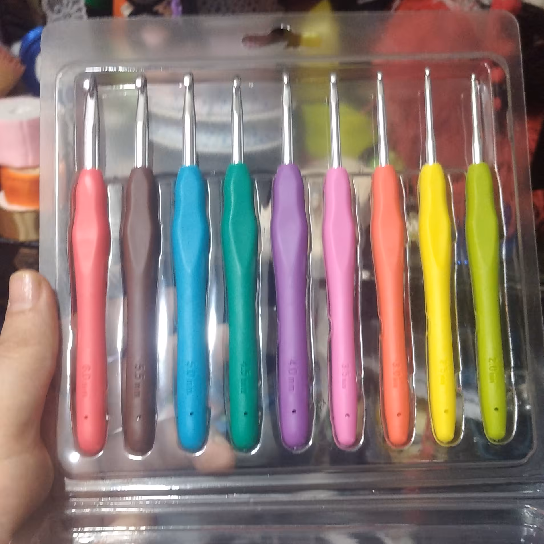 پک 9 عددی قلاب دسته ژله ای در نه سایز مختلف 