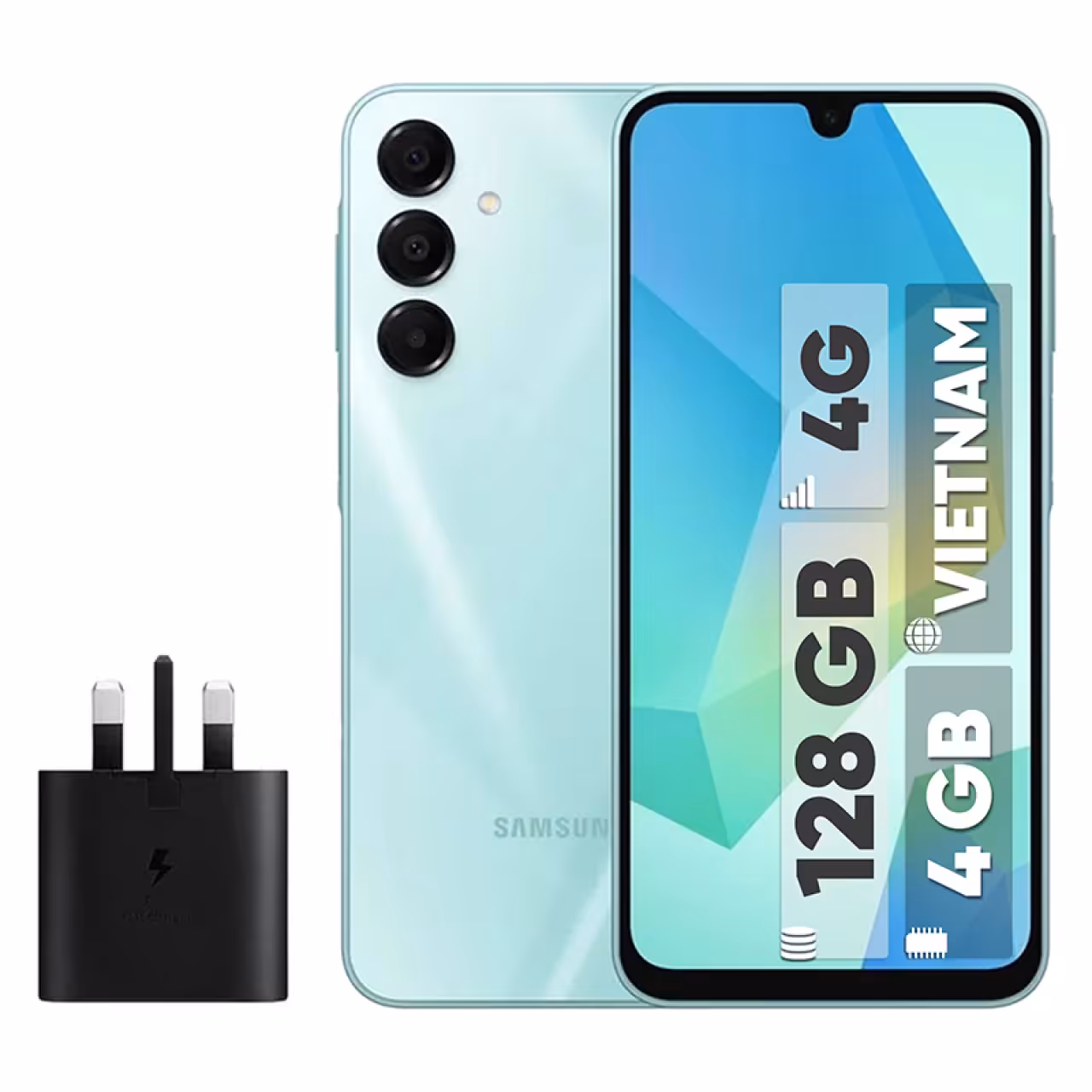 گوشی موبایل سامسونگ مدل Galaxy A16 4G دو سیم کارت ظرفیت 128 گیگابایت و رم 4 گیگابایت - ویتنام - به همراه شارژر 25 وات سامسونگ