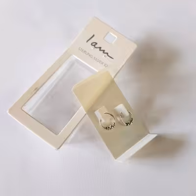 پک گوشواره حلقه سیاه قلم ، جنس نقره استرلینگ عیار 925 ، بسیار ظریف