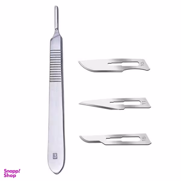 مجموعه دسته تیغ جراحی و تیغ استریل مدل Skj058