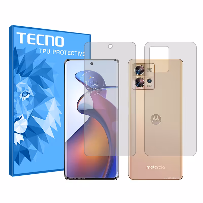 گلس صفحه نمایش و پشت گوشی موتورولا Edge 30 Fusion مدل شفاف برند تکنو کد SS