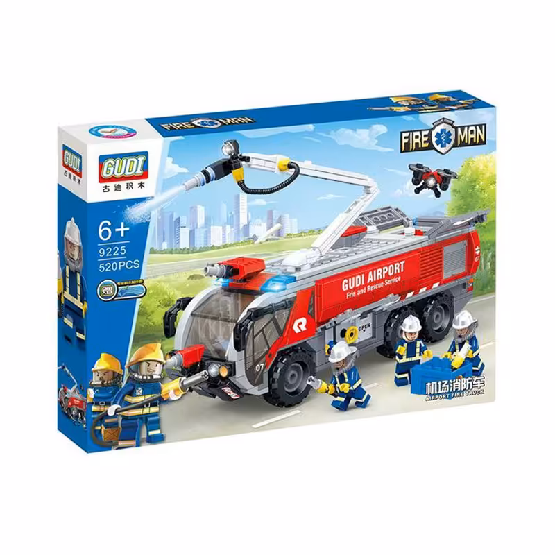 لگو ماشین آتش نشانی و مینی فیگور آتشنشان 520 تکه مدل 9225