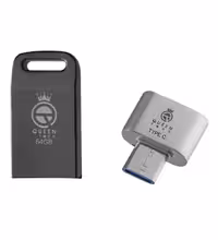 فلش مموری کوئین تک مدل UNIQUE C-PLUS به همراه مبدل USB-C OTG ظرفیت 64 گیگابایت