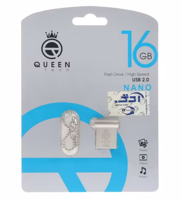 فلش مموری کوئین مدل NANO USB2.0 ظرفیت 16 گیگابایت