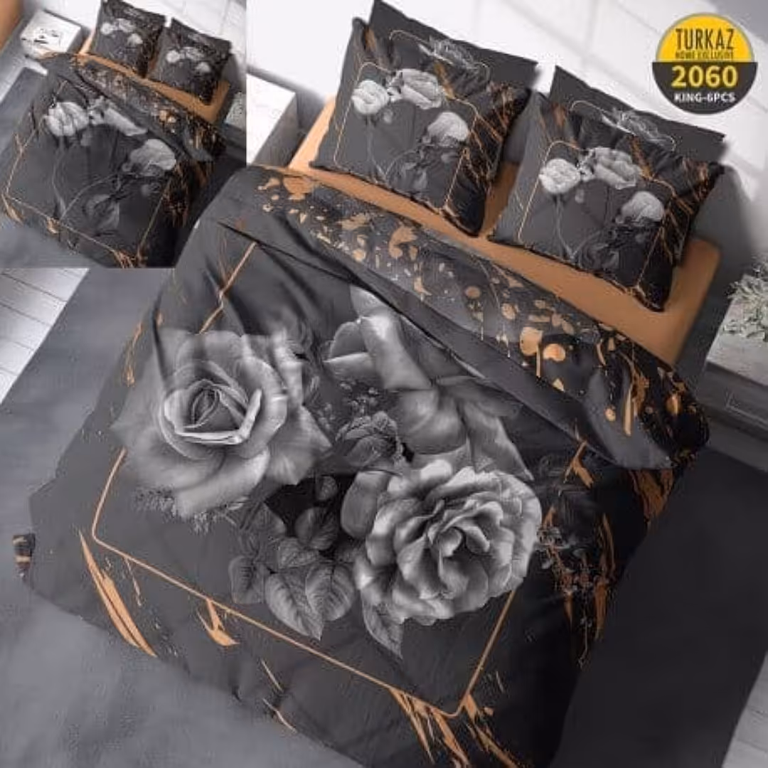 سرویس لحاف روتختی 2 نفره چاپی تنسل برند ترکاز(Turkaz) کد  2060