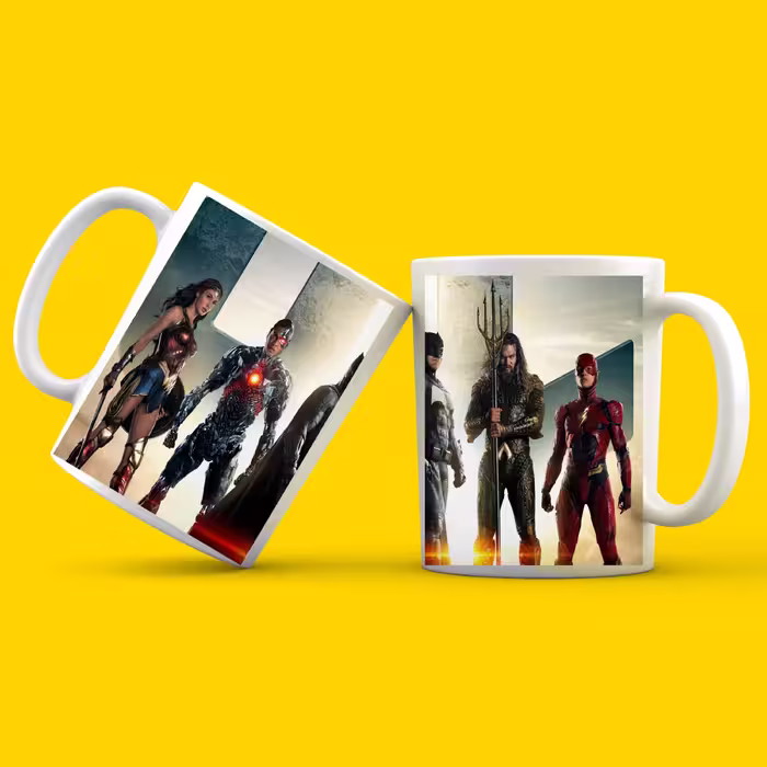 ماگ سرامیکی سفید طرح جاستیس لیگ ( Justice League ) کد 04