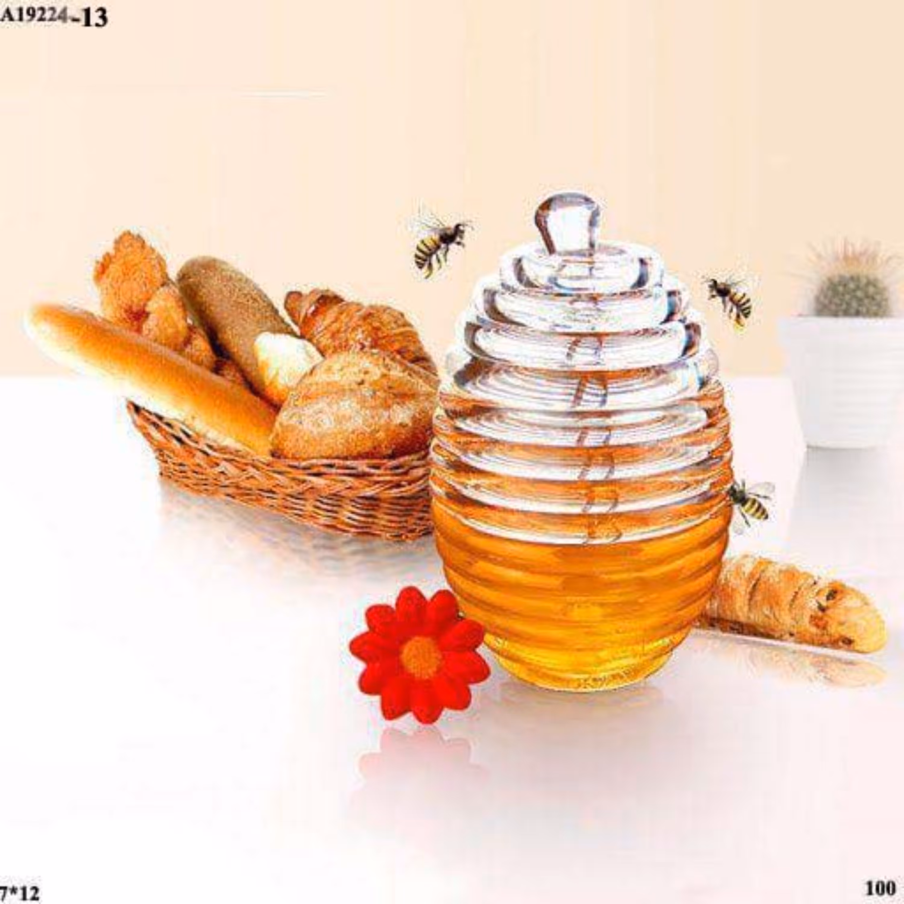 عسل خوری جنس جنس کریستالی(پلاستیک فشرده شفاف)