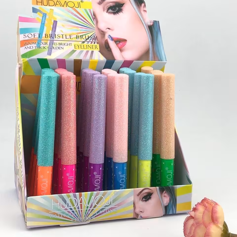  پک 6 عددی خط چشم رنگی هدی موجی کیفیت تضمینی شاد و نئونی 6 رنگ پرطرفدار  24ساعته فرچه مویی بدون ریزش 