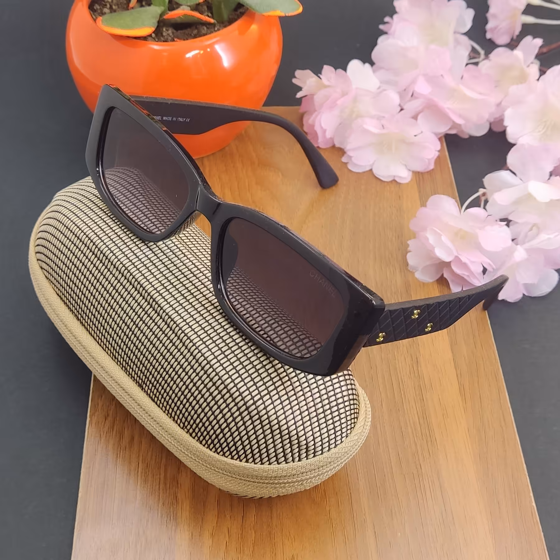 عینک زنانه کائوچویی مارک شنل uv400 مشکی