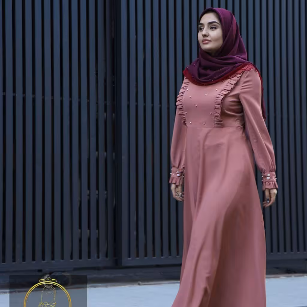 مانتو زنانه کلوش رنگ کالباسی