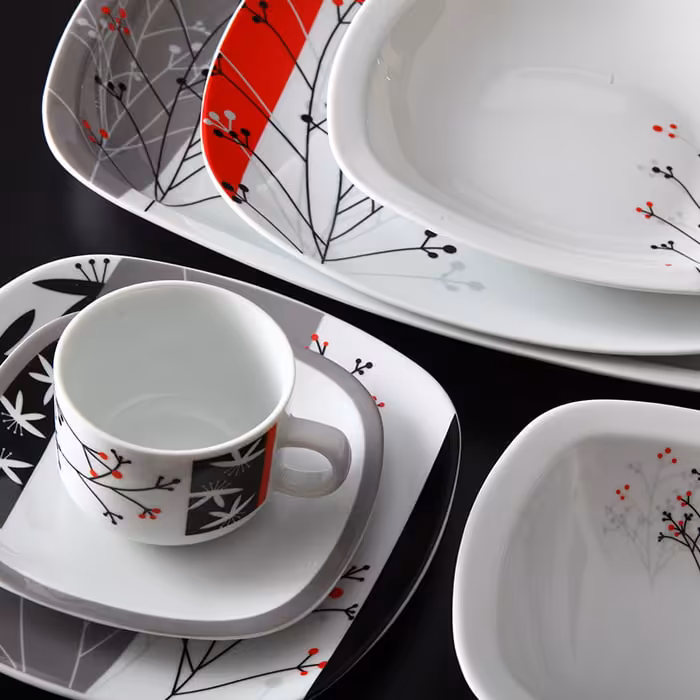 سرویس غذاخوری مارگاریت 12 نفره سری کواترو چینی زرین