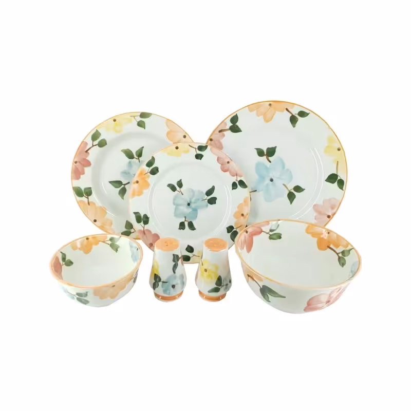 سرویس غذاخوری سرامیکی 32 پارچه مدل بهار گل ها