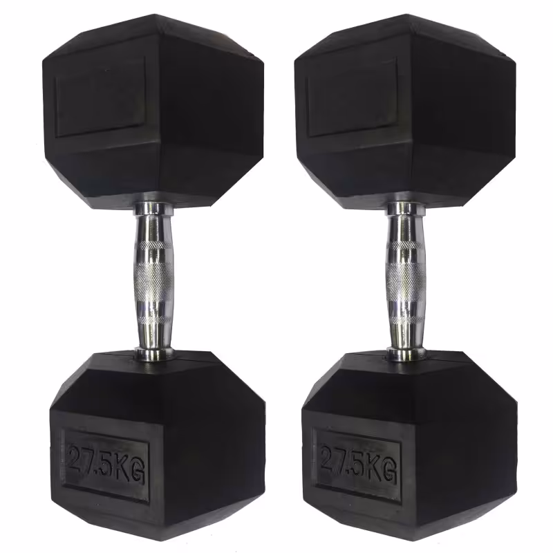 دمبل شش ضلعی 27.5 کیلوگرمی بسته 2 عددی