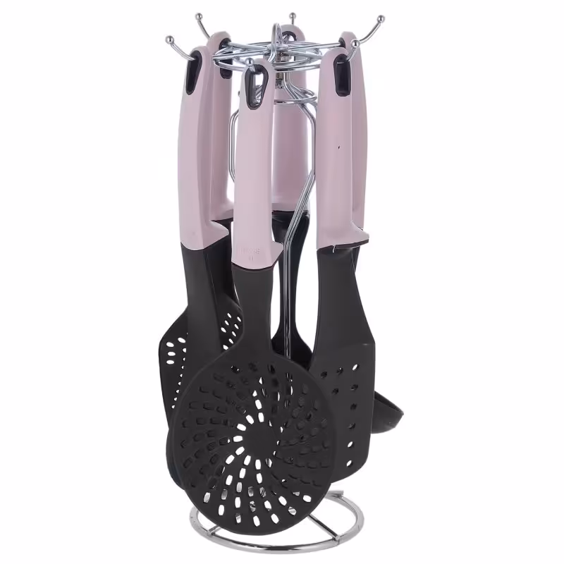 سرویس کفگیر و ملاقه 6 پارچه زیباسازان جنس نسوز مدل دنا