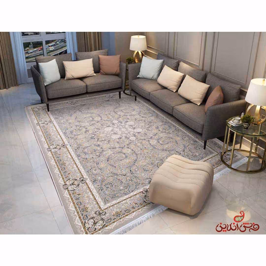 فرش ماشینی برلیان طرح آذین صدفی هایبالک