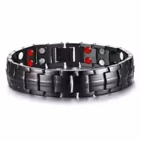 دستبند مغناطیسی سلامت بایو مشکی پهن