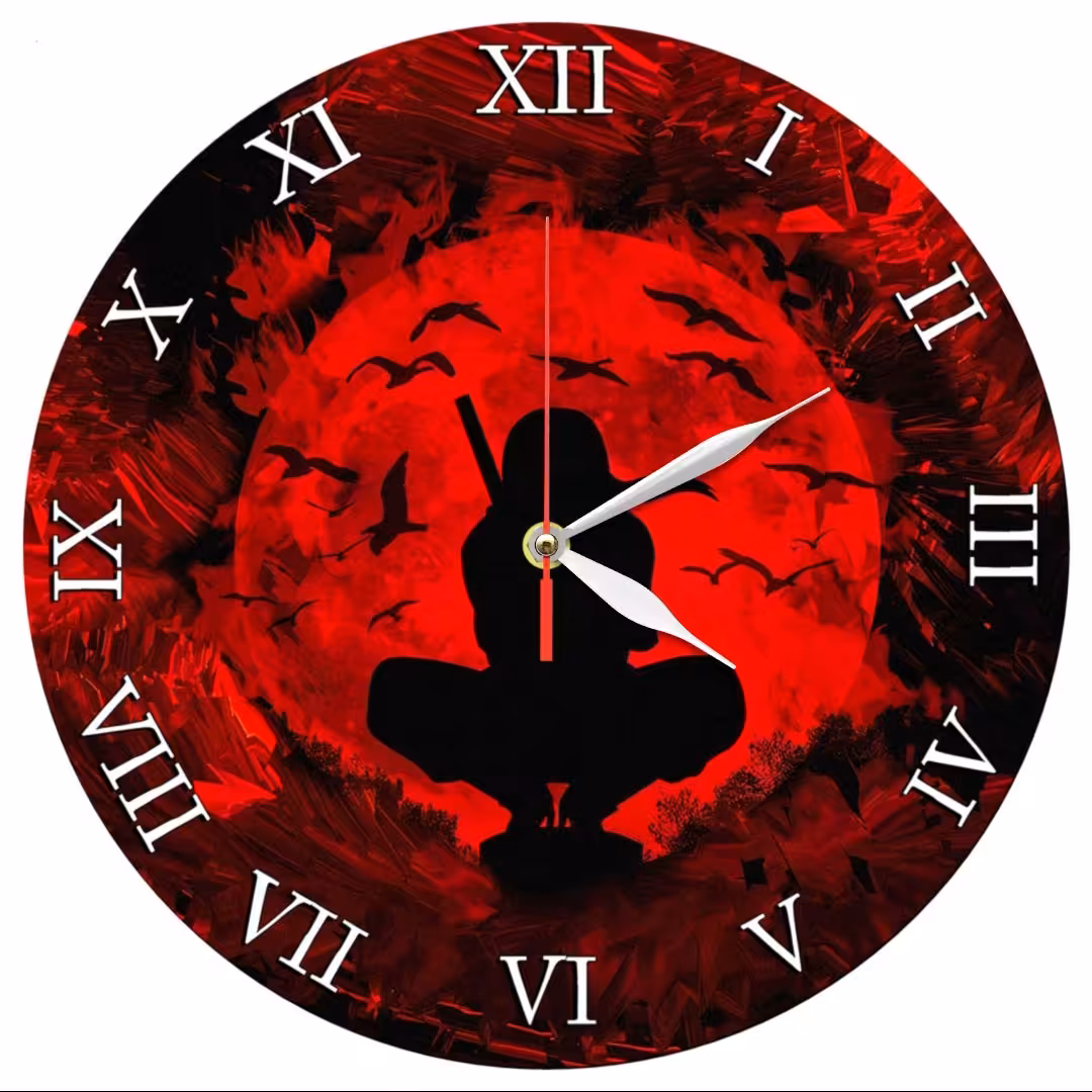 ساعت دیواری گرد مدل 1351 طرح نینجا قطر 30 سانتیمتر