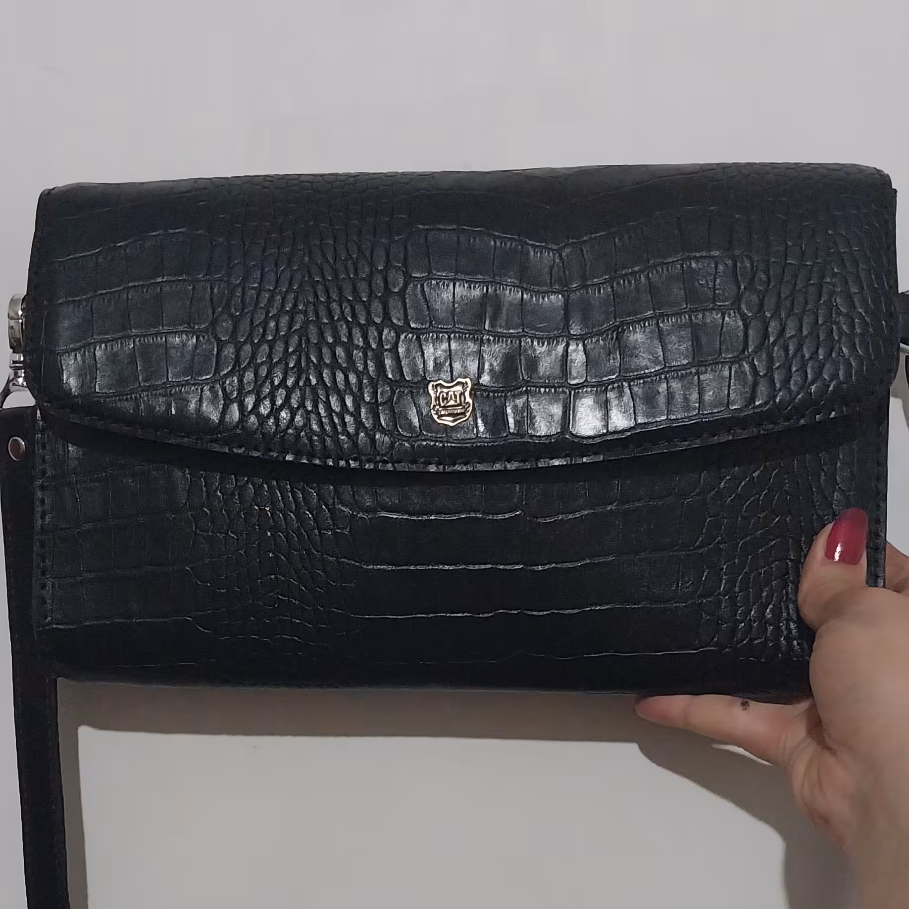 کیف دستی زنانه چرم گاوی با بند دوشی