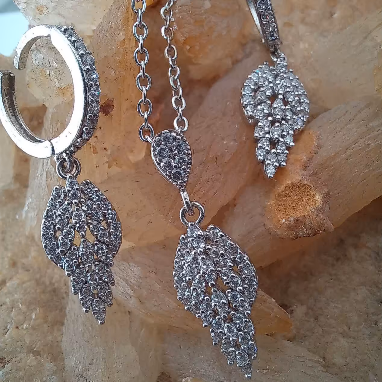 نیم ست نقره برگی