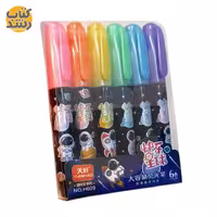 ماژیک علامت زن (هایلایتر) بزرگ کد H609 طرح فضایی بسته 6 عددی