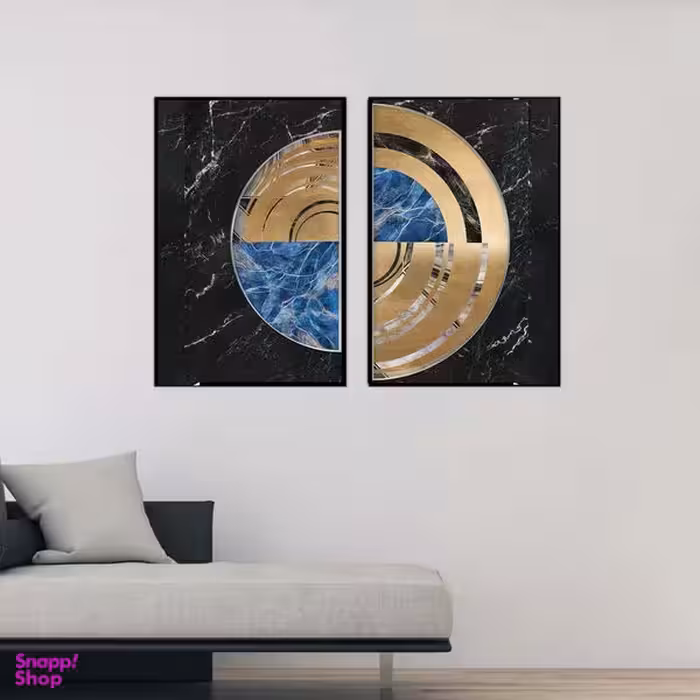 تابلو بکلیت طرح مدرن نیم دایره مدل B-1941 مجموعه 2 عددی