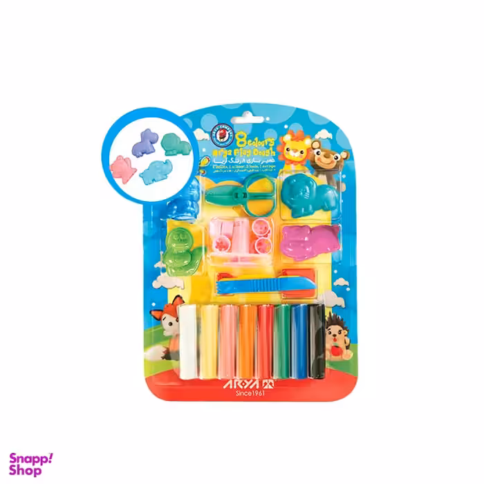 خمیر وکیومی آریا (Aria) بسته 8 رنگ با ابزار