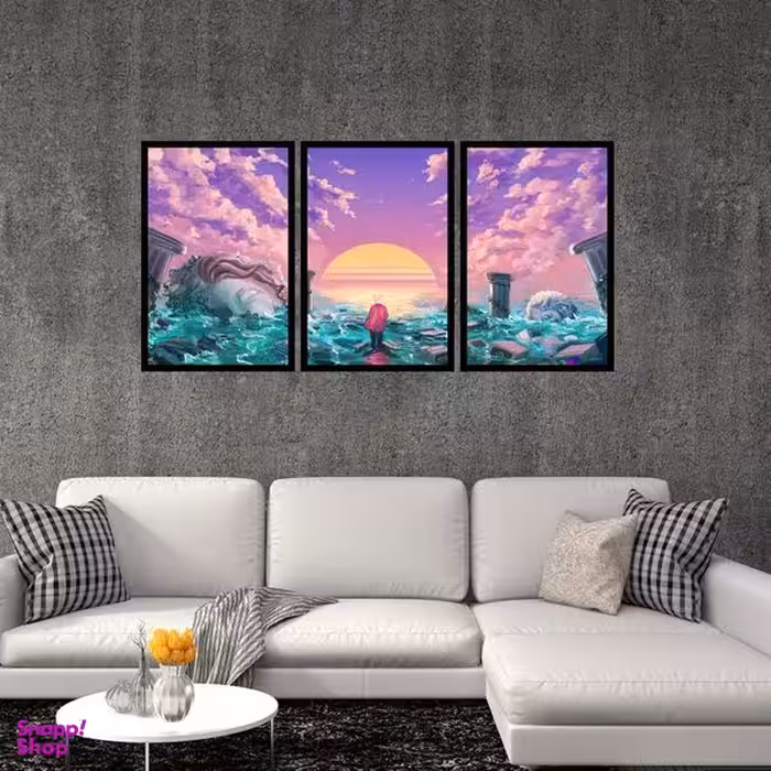 تابلو بکلیت طرح نقاشی سورئال مدل B-S4881 مجموعه 3 عددی