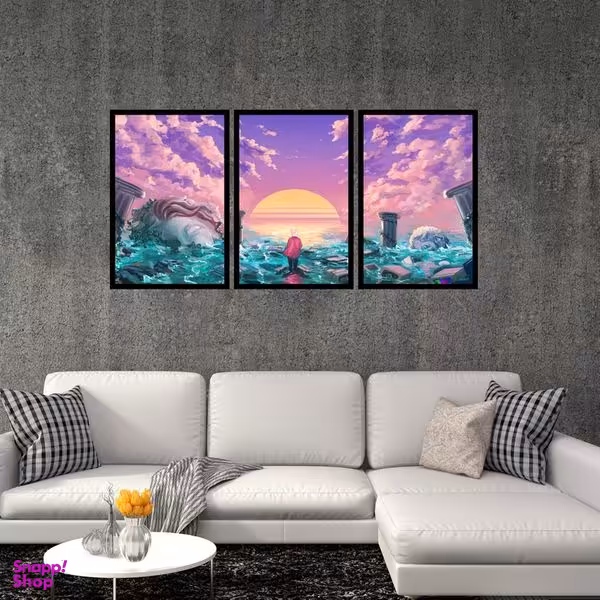 تابلو بکلیت طرح نقاشی سورئال مدل B-S4881 مجموعه 3 عددی