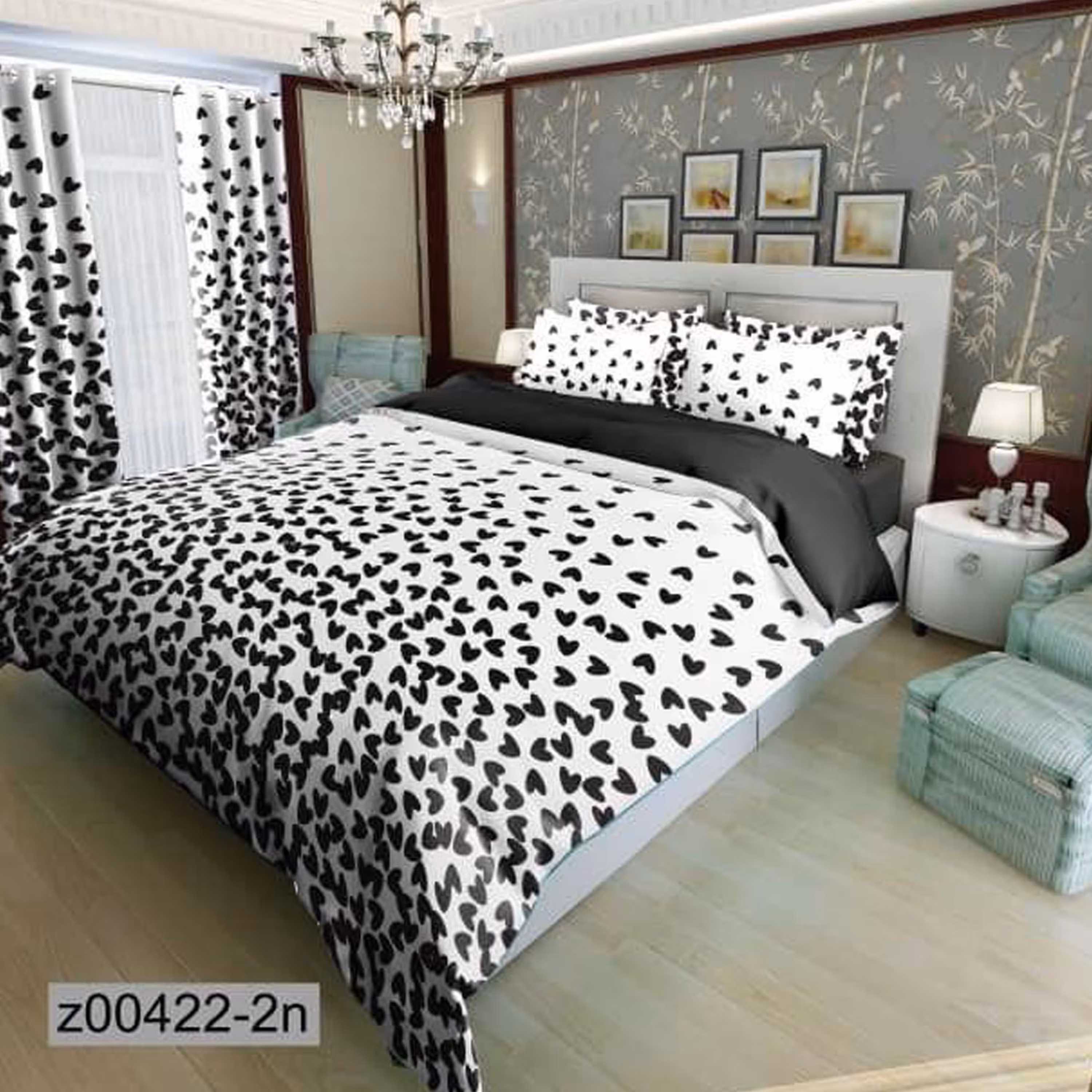 سرویس روتختی 2 نفره تنسل چاپی برندترک لند(Turk Land) z 422