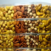 آجیل چهار مغز تهرون کادو نیم کیلویی ظرف پلی کریستال