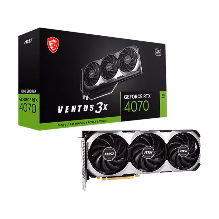 کارت گرافیک ام اس آی مدل GeForce RTX™ 4070 VENTUS 3X 12G OC با حافظه 12 گیگابایت