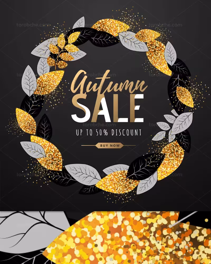 وکتور بنر فروش ویژه پاییزه | گرافیک با طعم تربچه