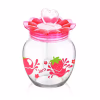 ظرف مربا طرح گل مدل lotus00244