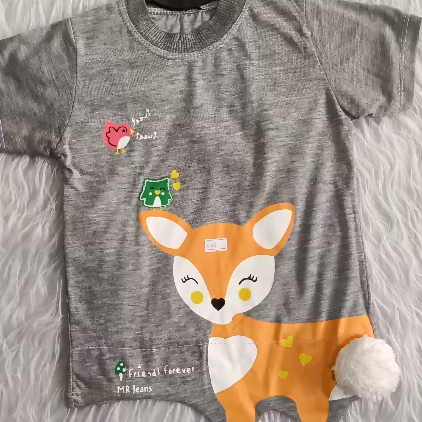 تیشرت تک دخترانه اهو