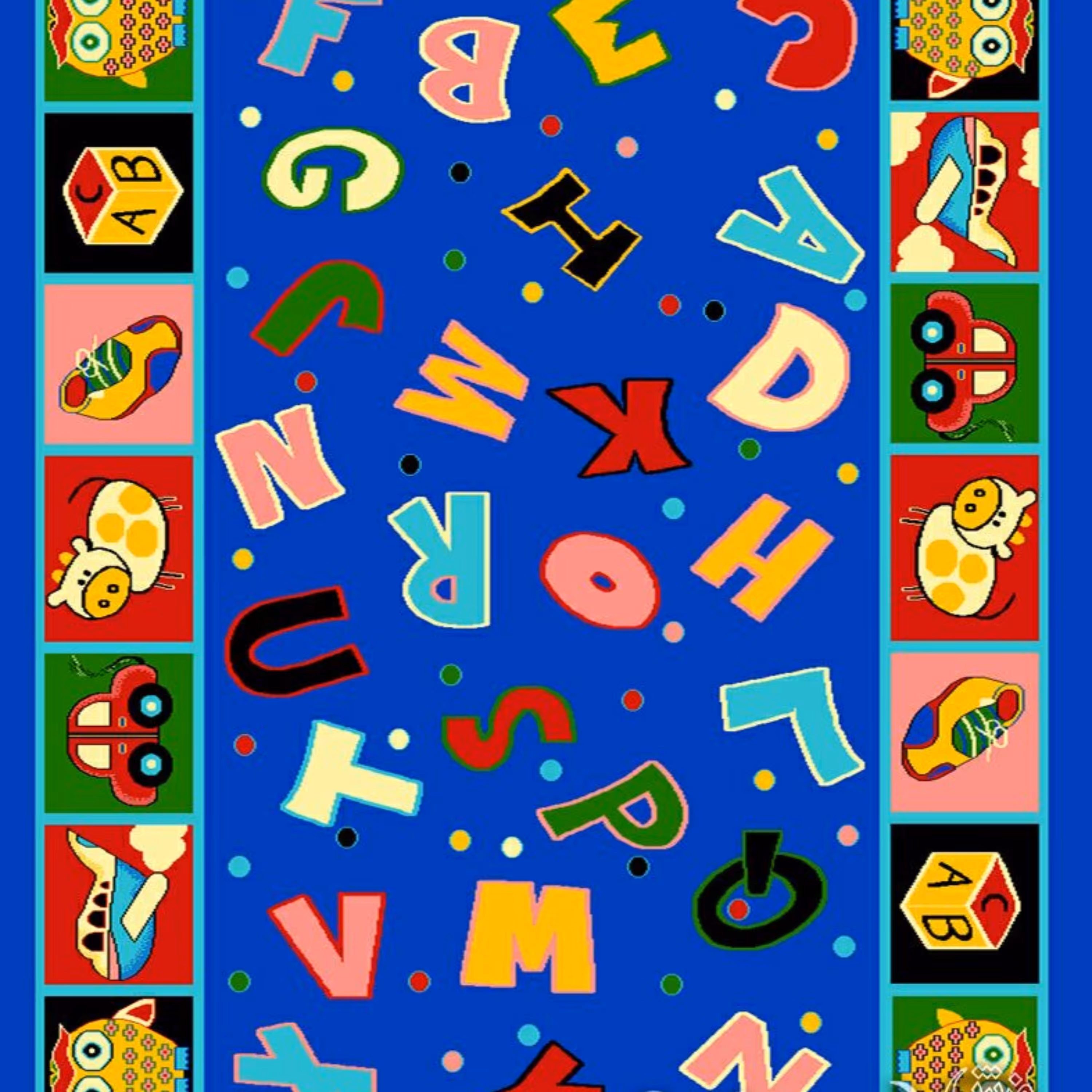 فرش پاتریس  فرش گلیم کودک 400شانه طرح وورد  قالیچه 4متری