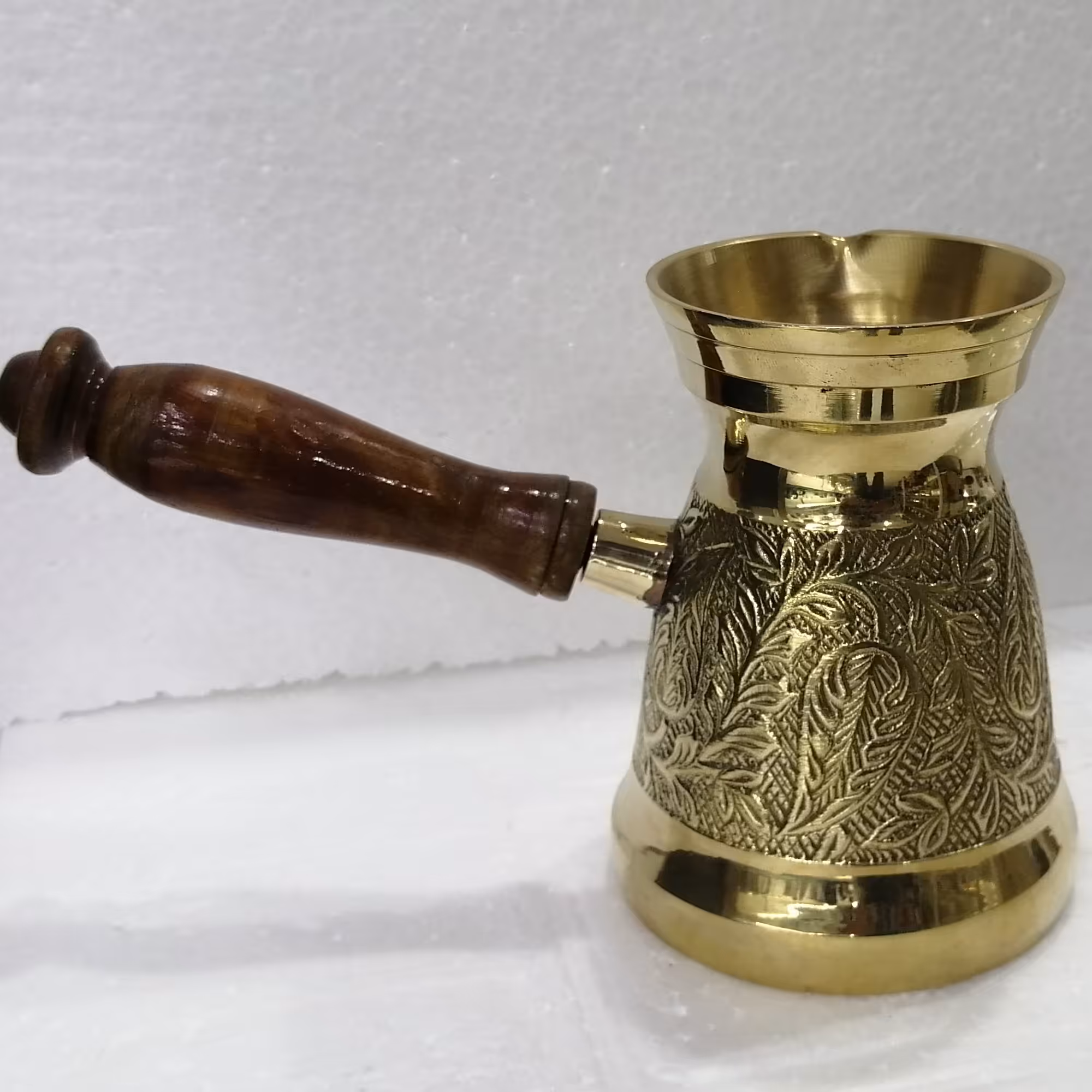 قهوه جوش برنجی هندی قلم کاری شده سایز بزرگ