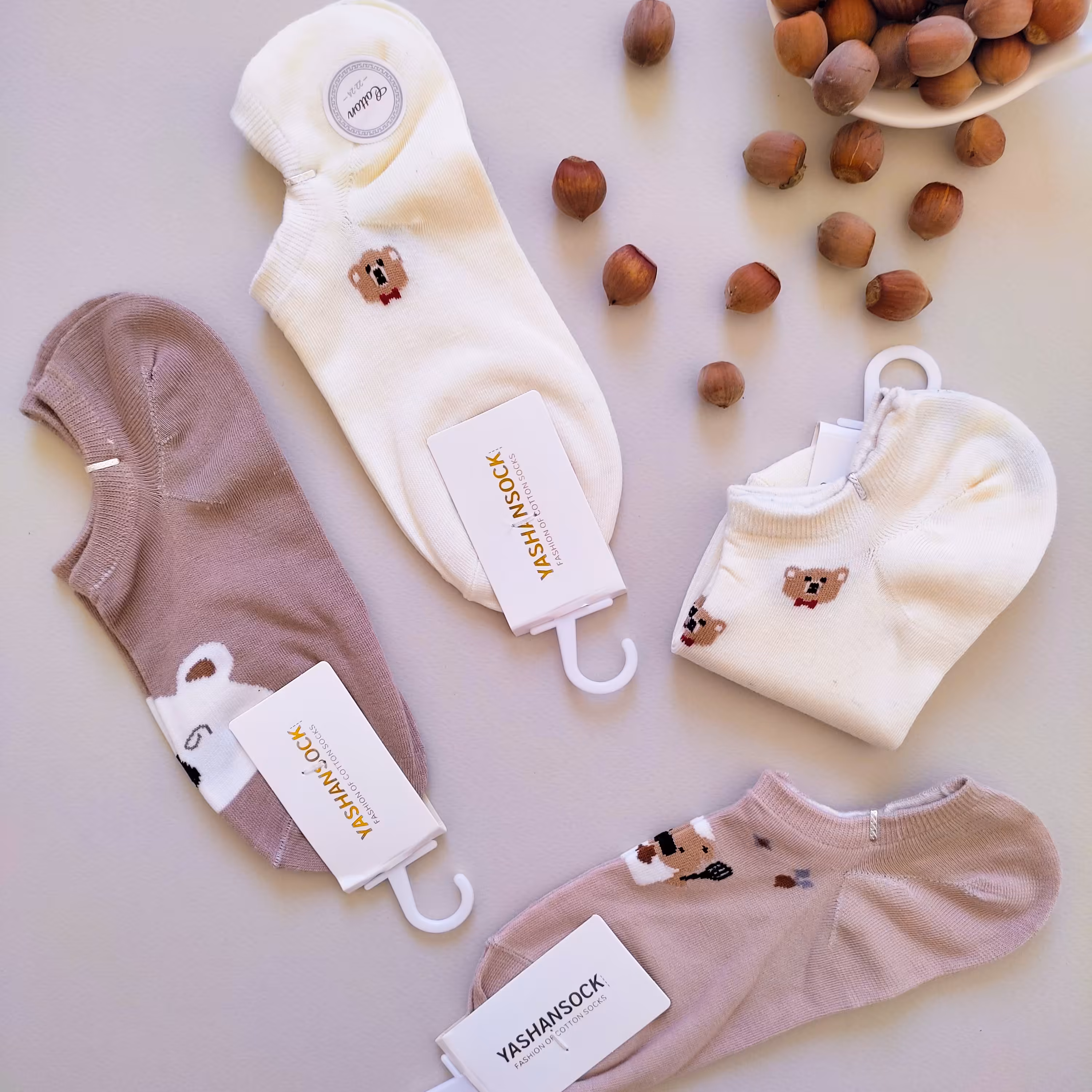 جوراب طرح تدی زیر قوزکی