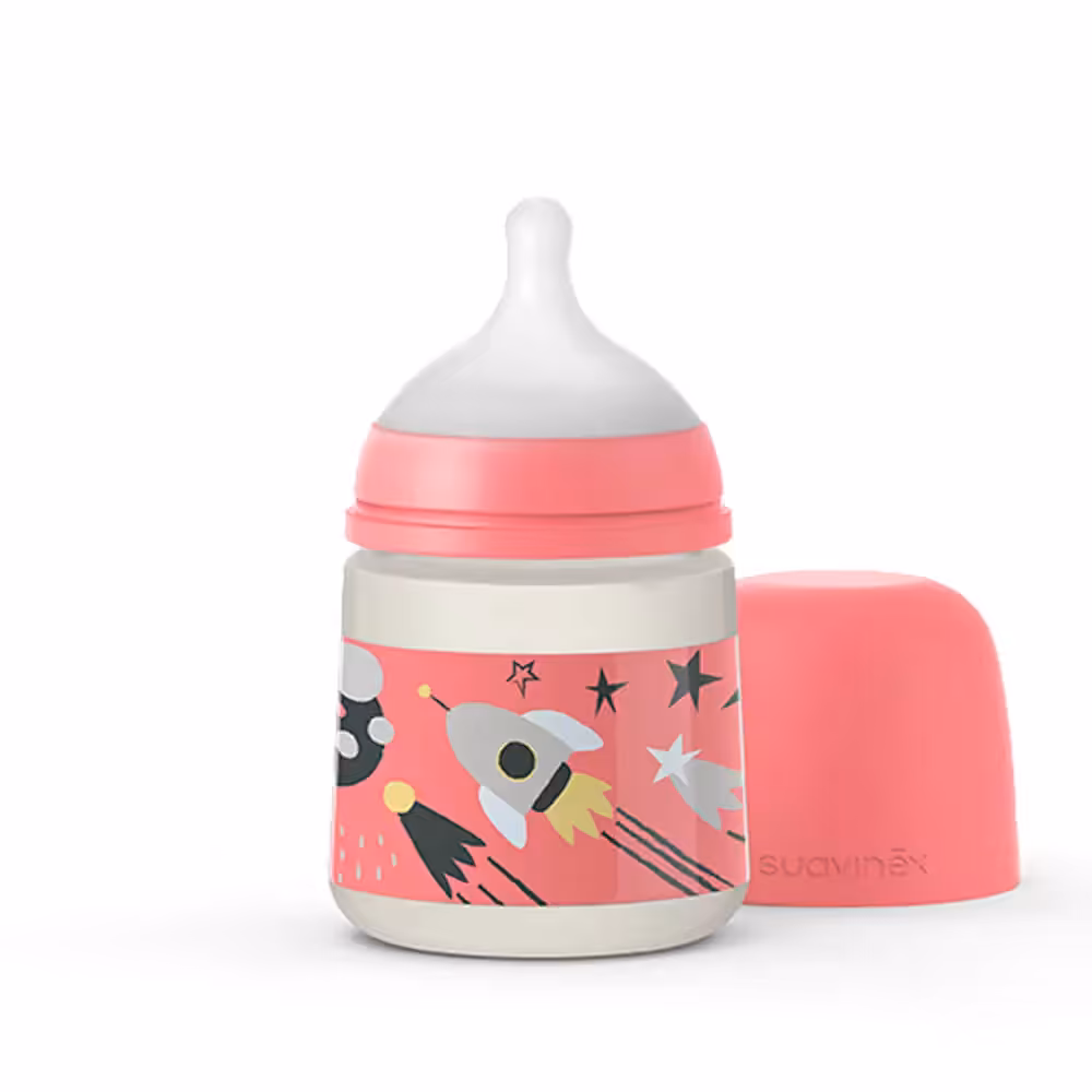 شیشه شیر سری پهن 150 میل سواوینکس Suavinex طرح موشک