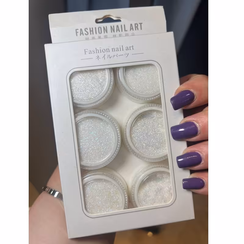 پودر شوگر ناخن مدل Fashion nail art پک 6 عددی