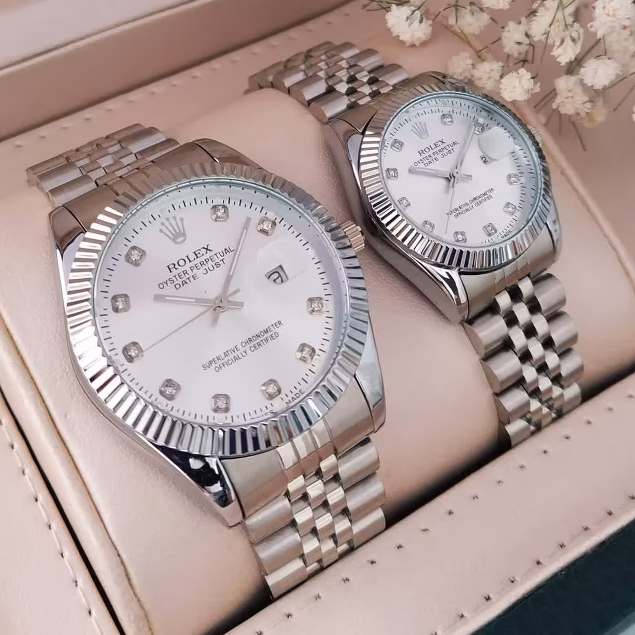ست ساعت زنانه  طرح رولکس Rolex