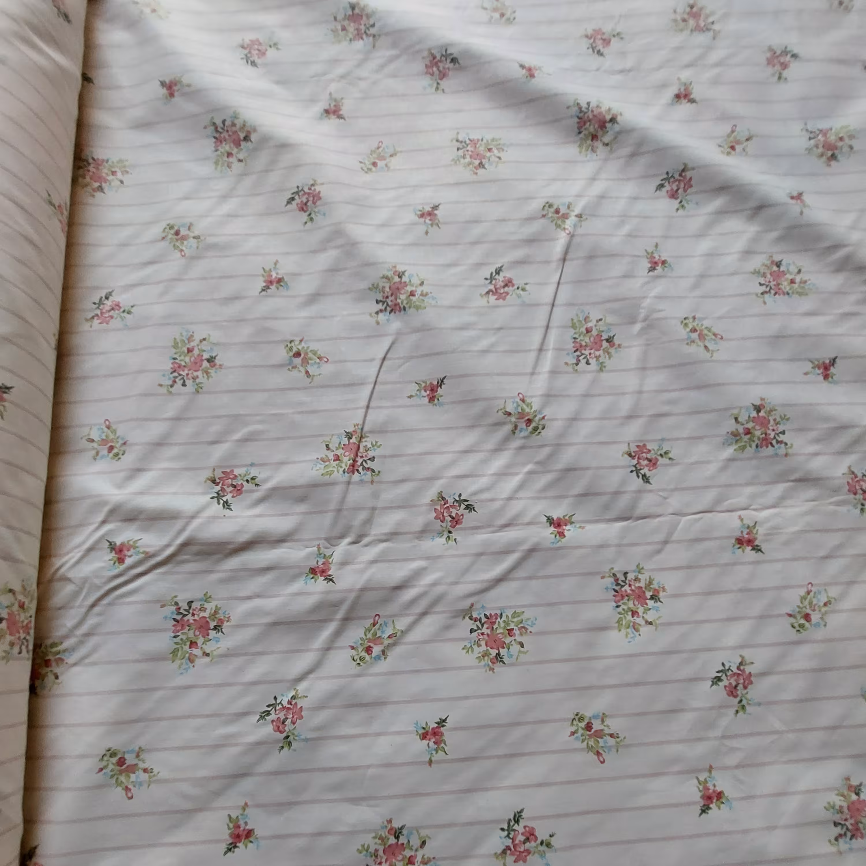 پارچه ملحفه ای نخ پنبه خالص شیری (پس کرایه)