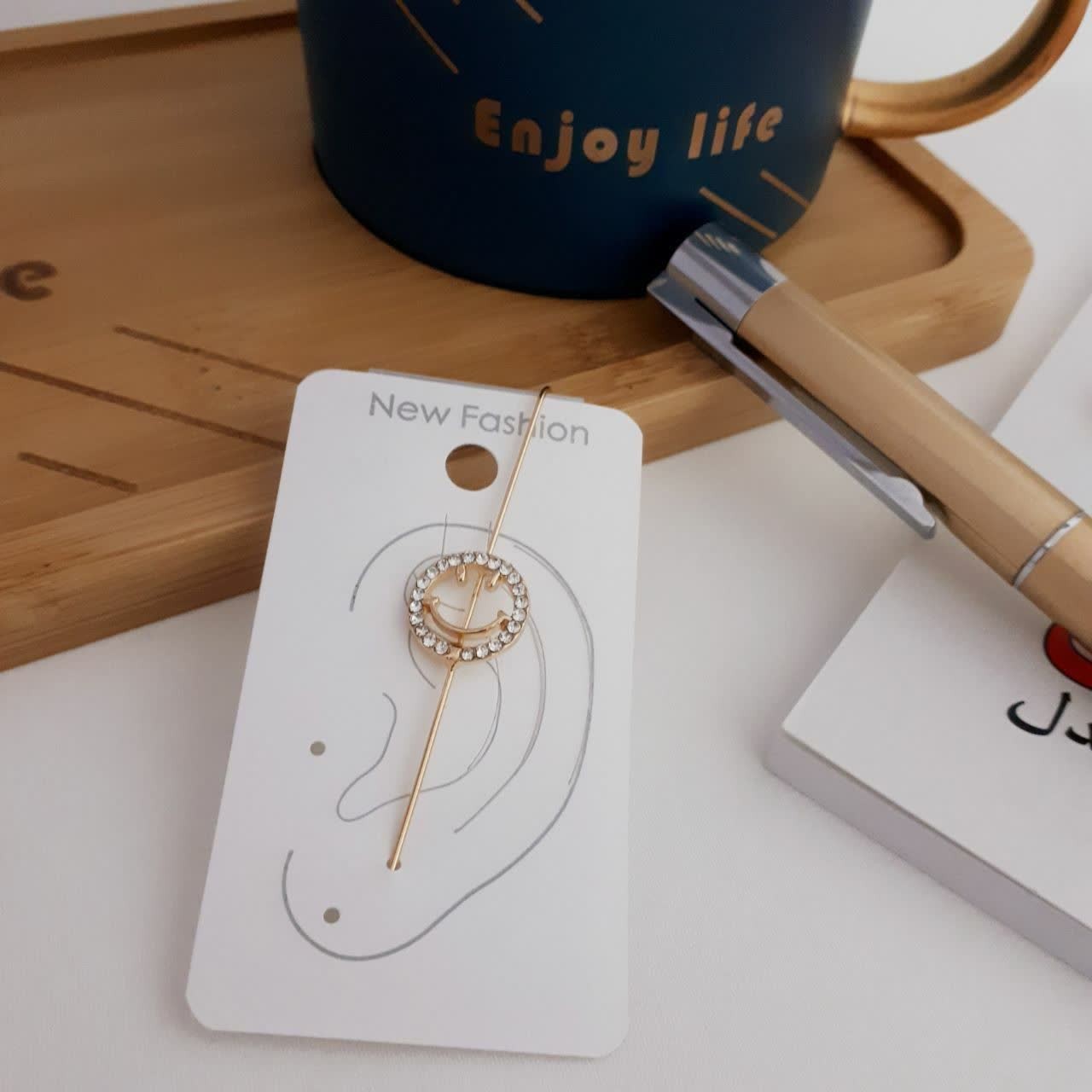 گوشواره کراس کد7811آبکاری طلارنگ ثابتضدحساسیت 4