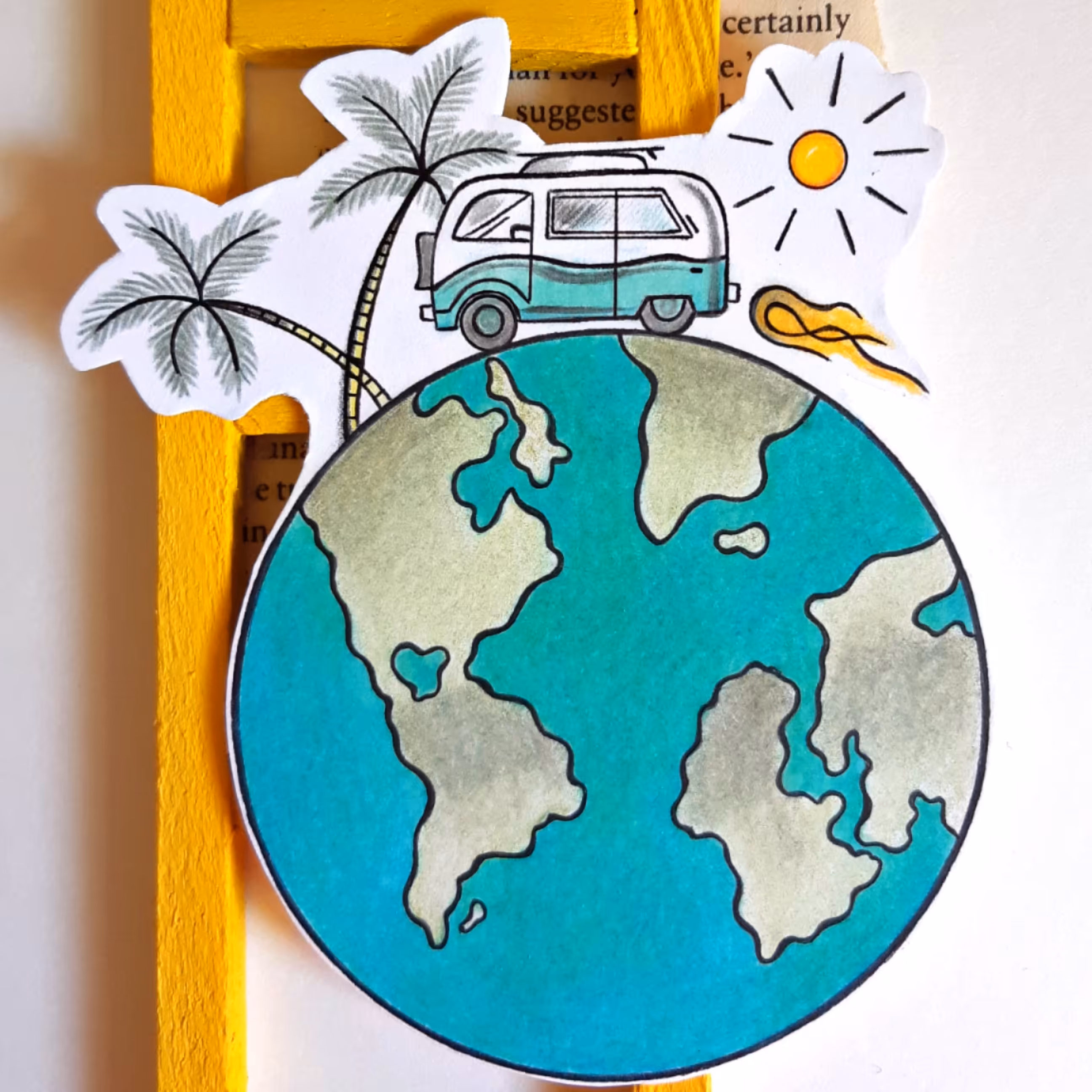 استیکر دست ساز تابستانی