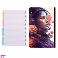 کلاسور طرح دختر فضانورد کد 33 به همراه کاغذ کلاسور