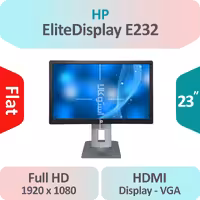 مانیتور استوک HP EliteDisplay E232 سایز 23 اینچ Full HD