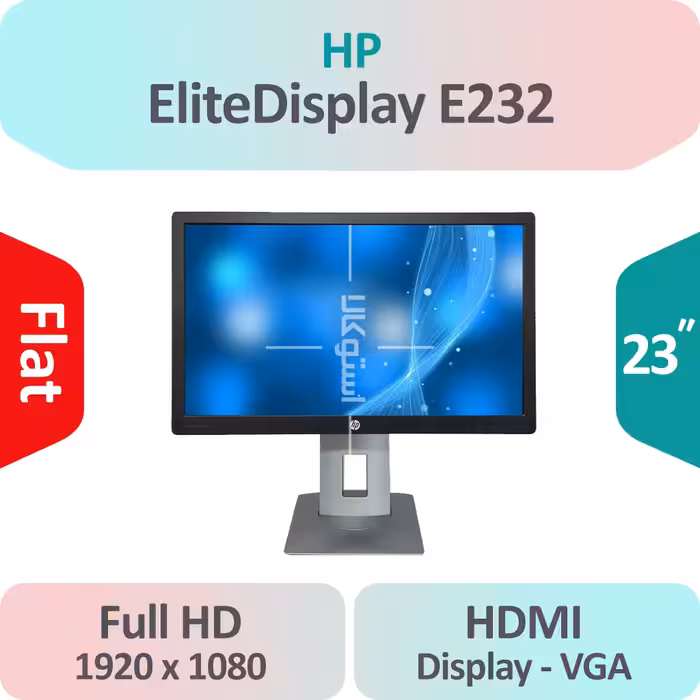 مانیتور استوک HP EliteDisplay E232 سایز 23 اینچ Full HD
