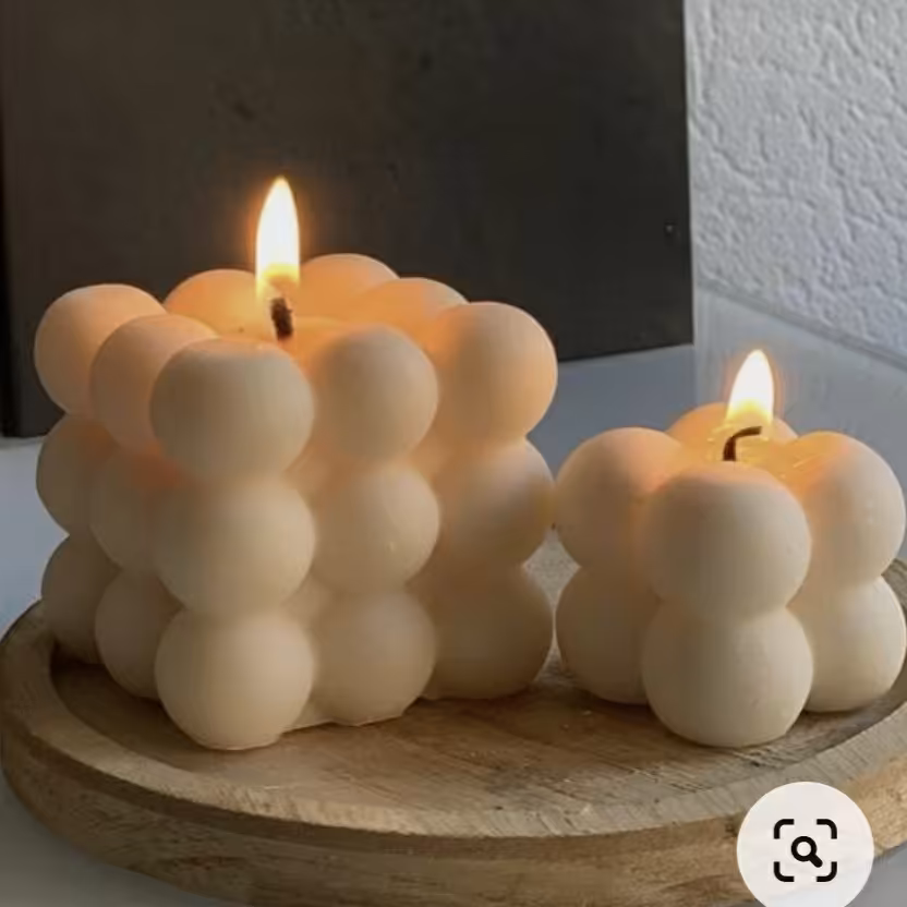 شمع روبیک ست دوتایی 7 سانتی و 4 سانتی