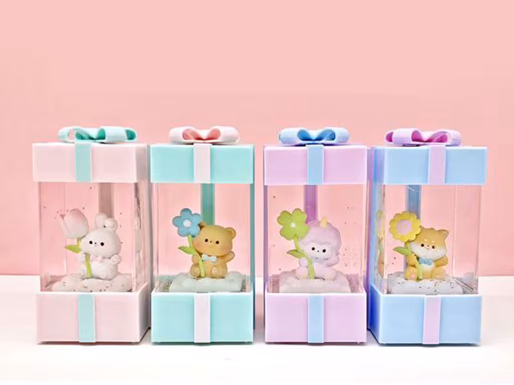 گوی شیشه ای موزیکال و چراغ دار طرح حیوانات