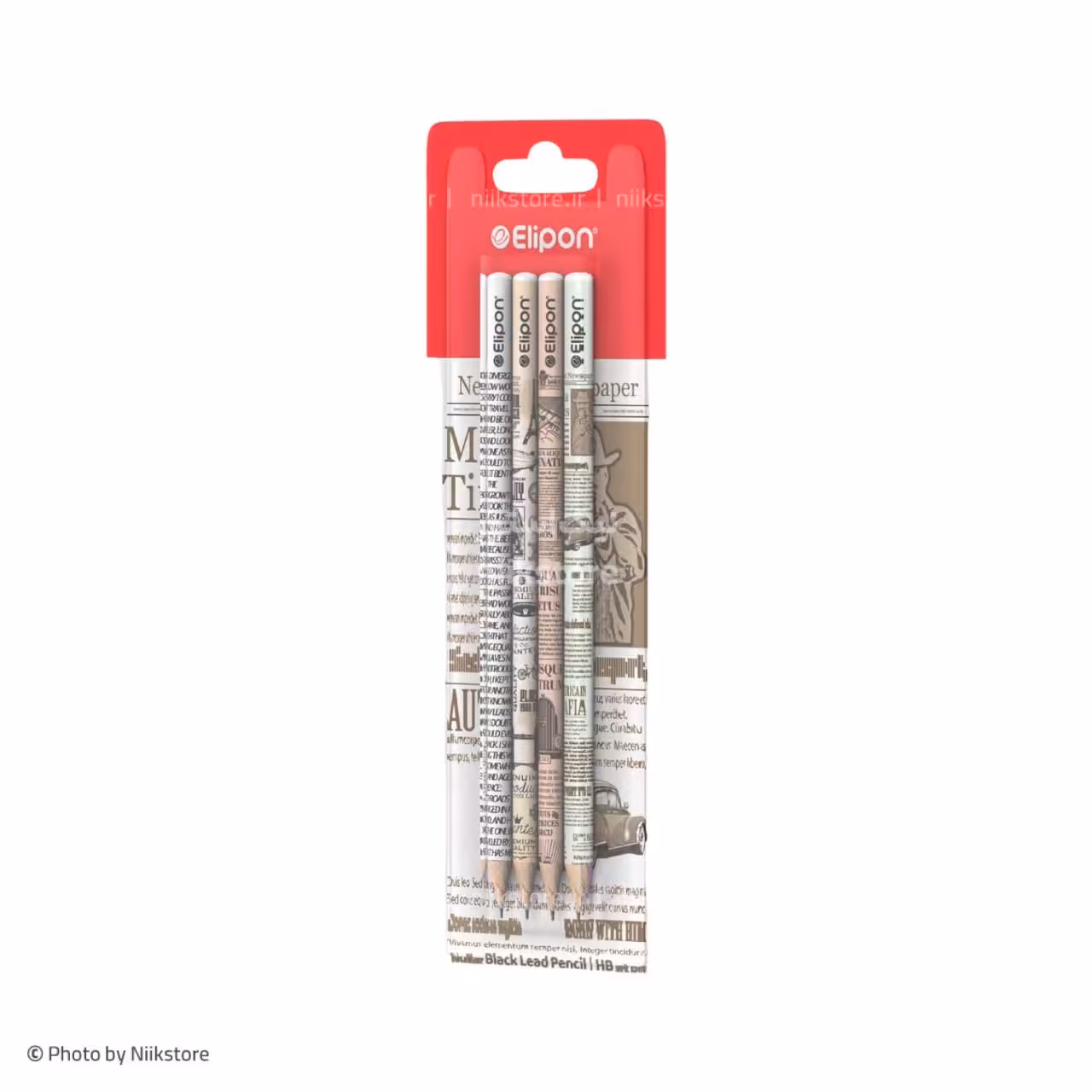 مداد مشکی فانتزی الیپون بلیستر 4 عددی